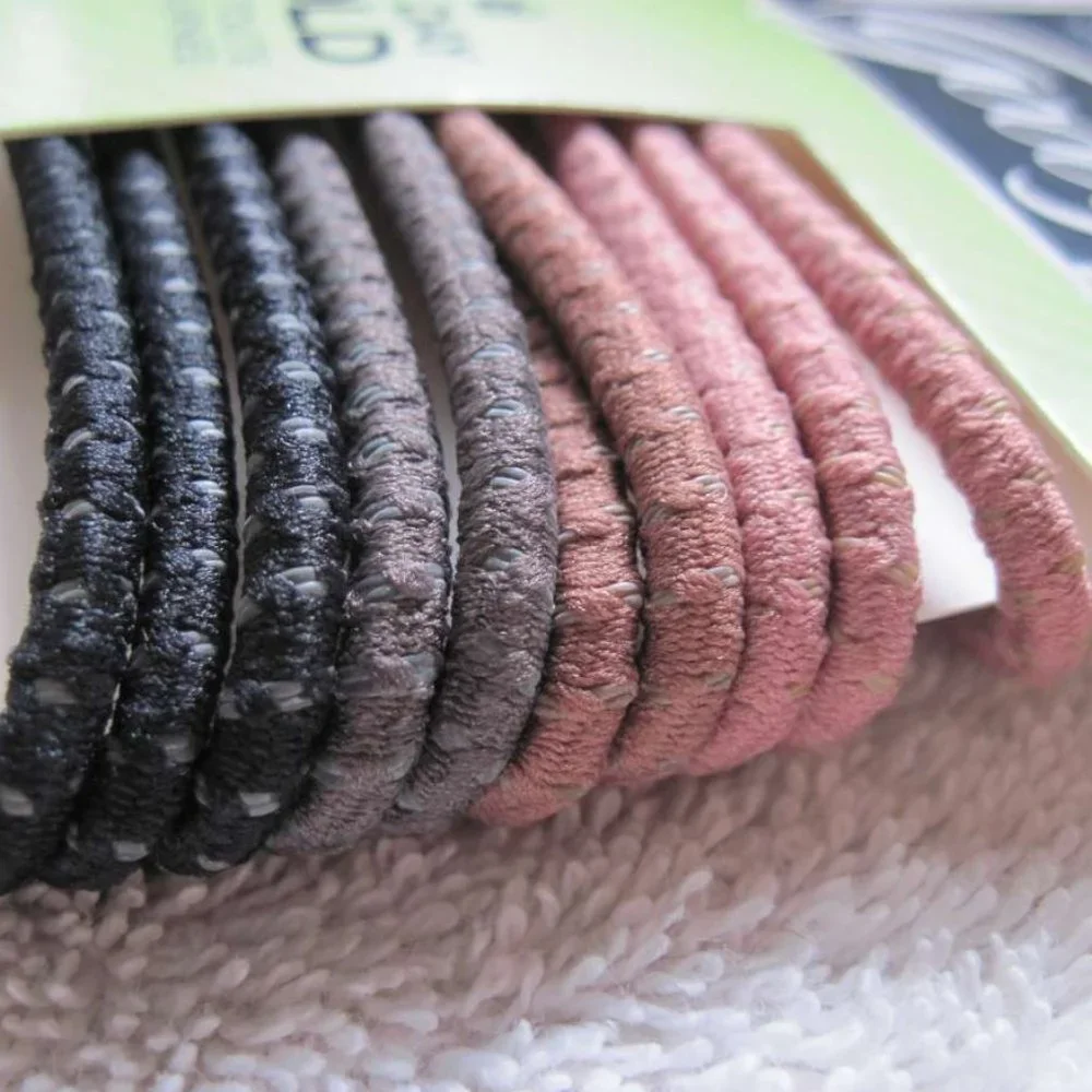 10 Colored 2013 Goody Ouchless Stay Put Ponytailer Hair Bands No Metal Elastics